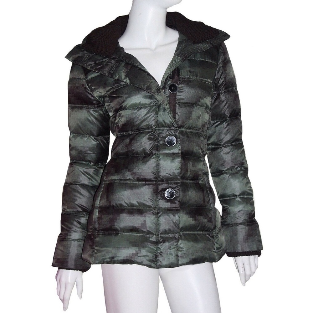 Rainforest Coat NWT Sz Small Green Black 100% Down
